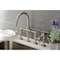 Kingston Brass KS2338RX Industrial Style Bridge Kitchen Faucet with Brass Sprayer, Brushed Nickel KS2338RX - alternate 4